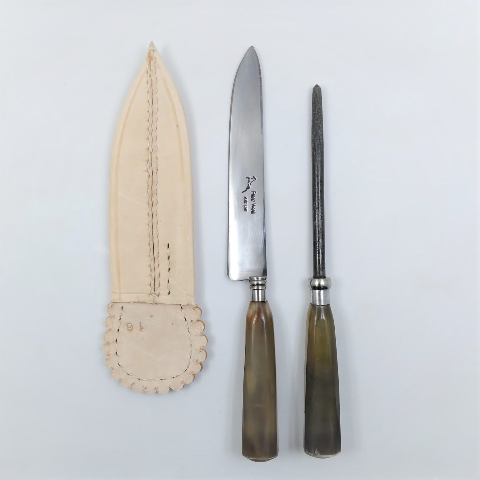 Juego de Puñal y Chaira Junior Franz Wenk Mango Guampa – Cuchillos del ...